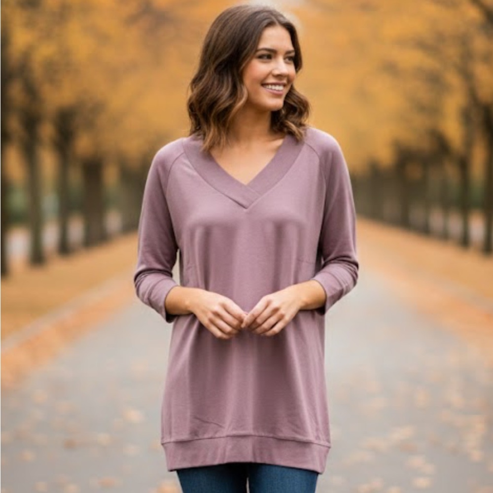 NWT Threads‎ 4 thought light purple vneck tunic size S ( 3043)